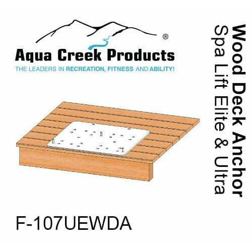 Aqua Creek Wood Deck Application Pool Lift Anchor for Spa Elite/Ultra Lift F-107UEWDA