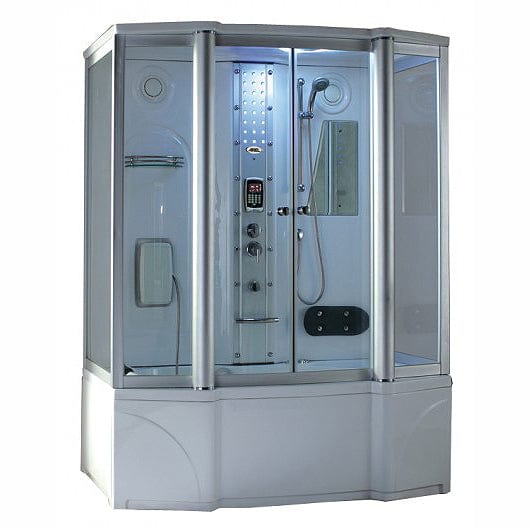 Mesa WS-807A 2 Person Walk-In Steam Shower with Jetted Tub