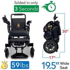 ComfyGo Majestic 12Ah 250W Manual Folding Electric Wheelchair