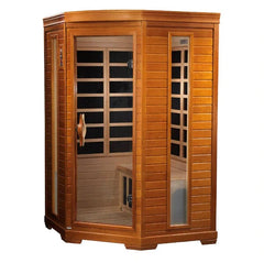 Golden Designs Heming - 2 Person Corner Low EMF FAR Infrared Sauna