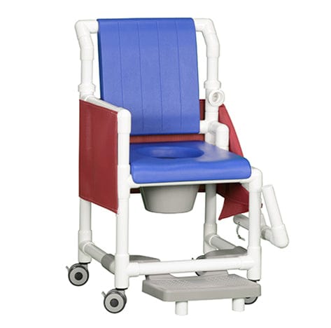 IPU Deluxe Shower Chair Commode With Footrest and Drop Arm SCC787