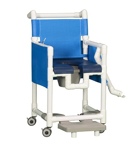 IPU Deluxe Shower Chair Commode With Footrest and Lap Bar SCC777