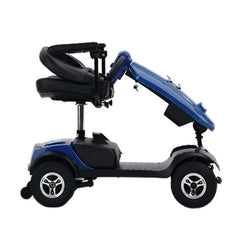 Metro Mobility Patriot 12Ah 4-Wheel Mobility Scooter - blue color folded view/ right side view