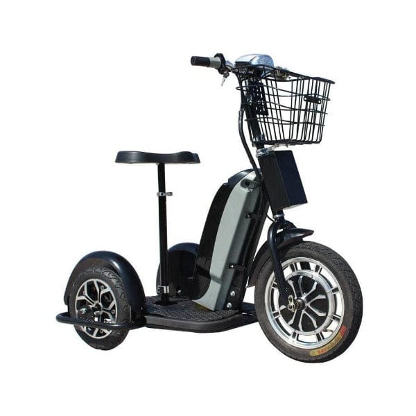 MotoTec 48V/12Ah 800W 3-Wheel Electric Scooter MT-TRK-800 front right side view