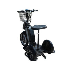 MotoTec 48V/12Ah 800W 3-Wheel Electric Scooter MT-TRK-800- bacl left side view