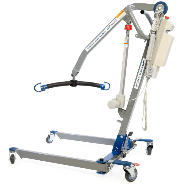 Proactive Medical Protekt Take-A-Long Folding Electric Patient Lift 33400P- left side view