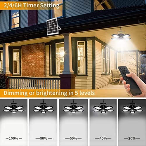 160 LED Indoor Solar Lamp with Remote Control