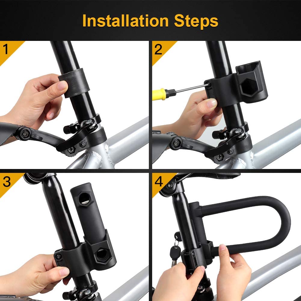 2-in-1 Heavy Duty Bicycle Lock System