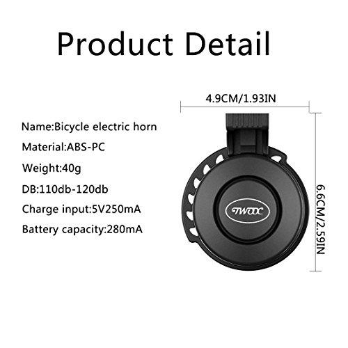 3 Modes Waterproof Bike Horn with Rechargeable Battery