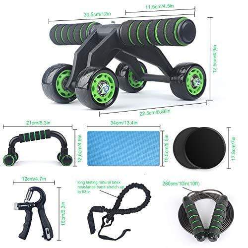 7-in-1 Ab Wheel Roller & Core Strength Trainer Set