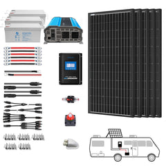 ACOPOWER 500W Monocrystalline RV Solar Power System HY-600AH3KW-500WMB