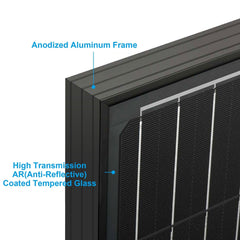 ACOPOWER 5x 100W 12V Monocrystalline Solar Panel HY5x100-12MB