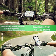 Anti-Shake Bike Phone Mount with Stainless Steel Clamp Arms