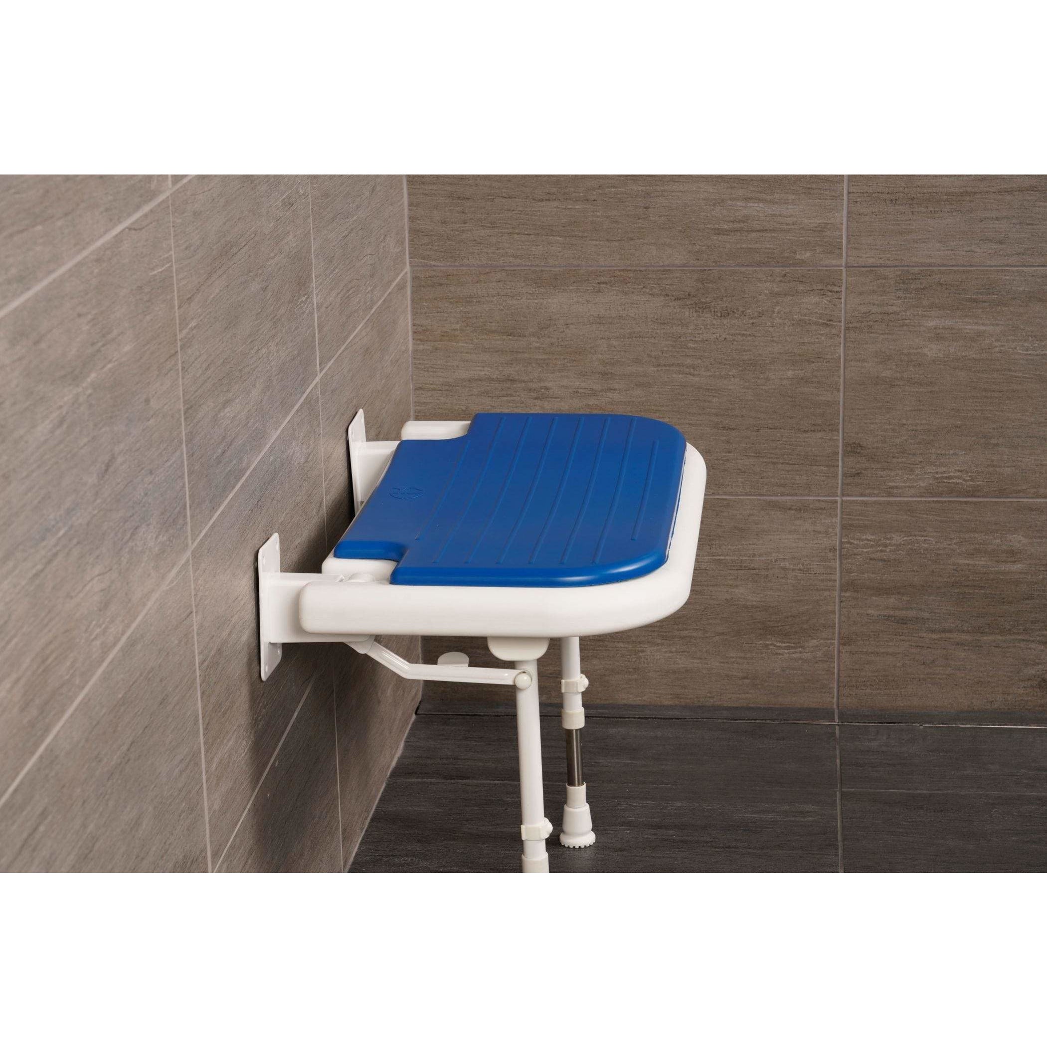 Arc First 4000 Series 26" Wide Folding Shower Seat with Blue Pad 04580P