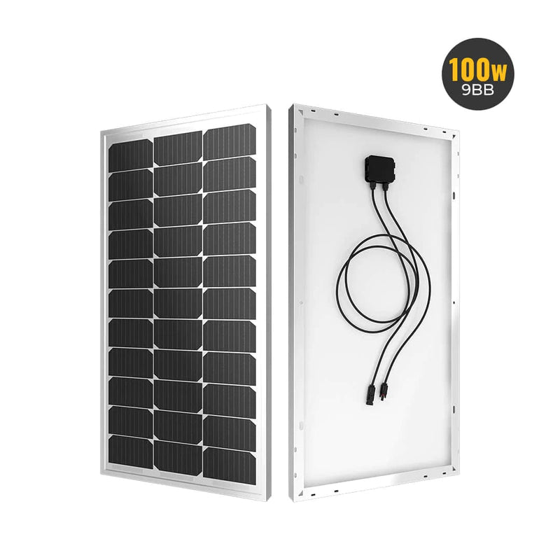 BougeRV 100W Monocrystalline Portable Solar Panel