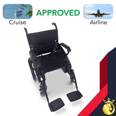 ComfyGo 6011 12Ah 250W 17" Wide Seat Folding Electric Wheelchair