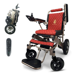 ComfyGo Majestic IQ-8000 12Ah 250W 17.5" Wide Seat Remote Controlled Folding Electric Wheelchair With Recline