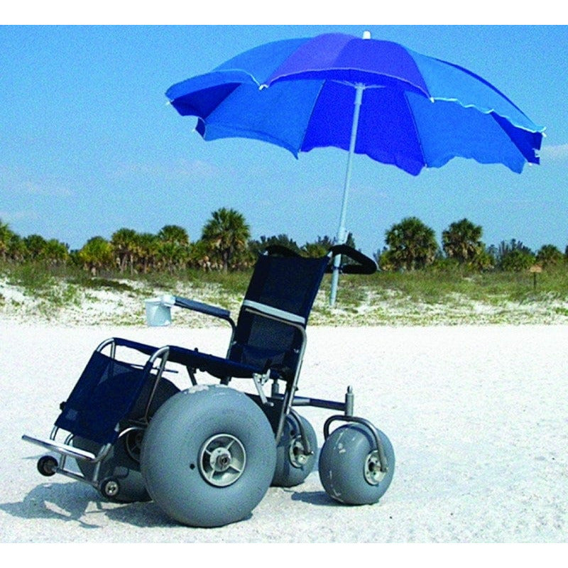 DeBug Mobility Umbrella With Stainless Steel Holder For Beach Wheelchair