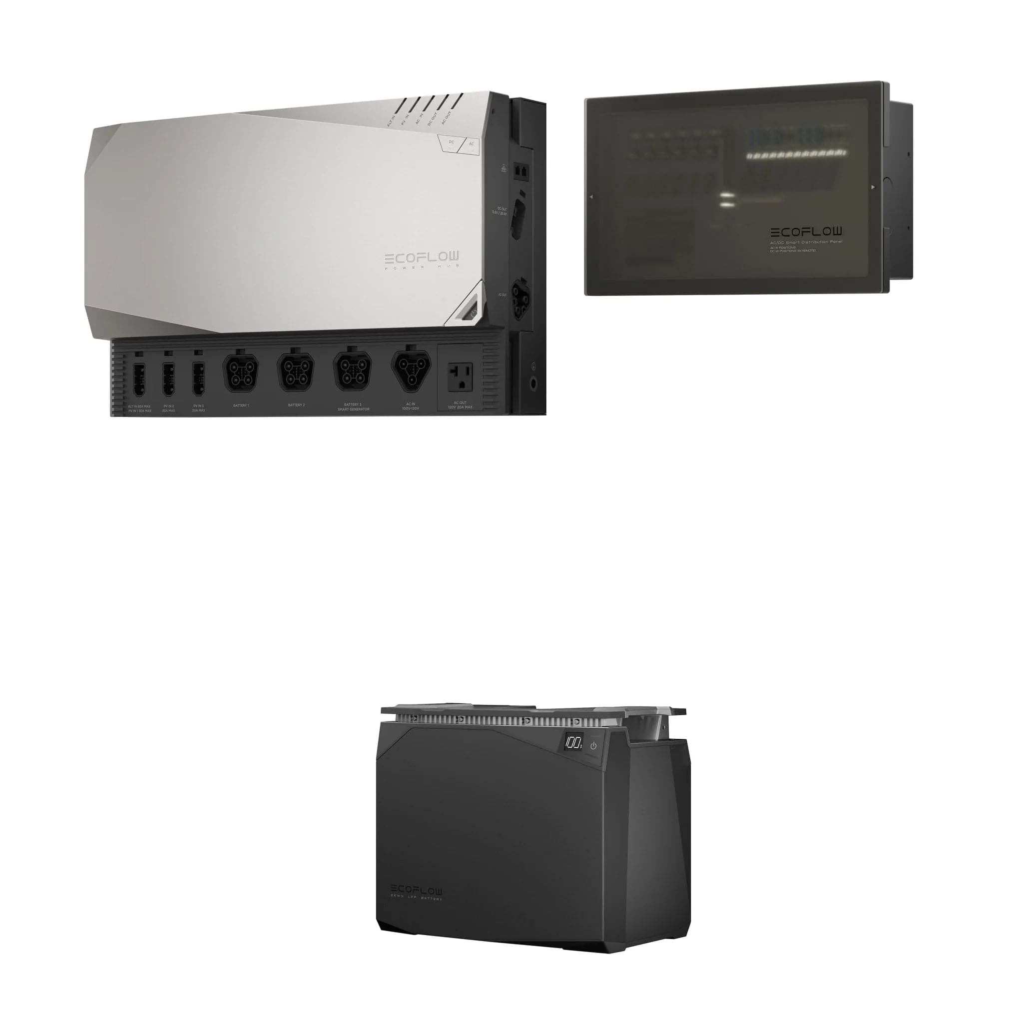 EcoFlow 1x 2kWh LFP Battery + 1x Power Hub + 1x Distribution Panel Prepared Power Kit