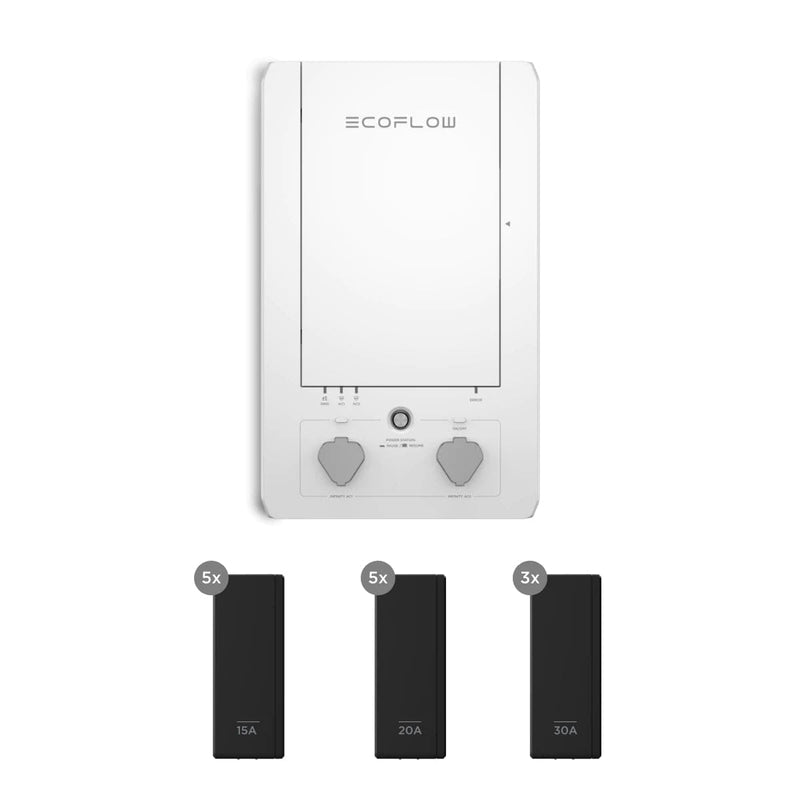 EcoFlow 1x Smart Home Panel + 5x 15A + 5x 20A + 3x 30A Relay Module For Delta Pro Portable Power Station