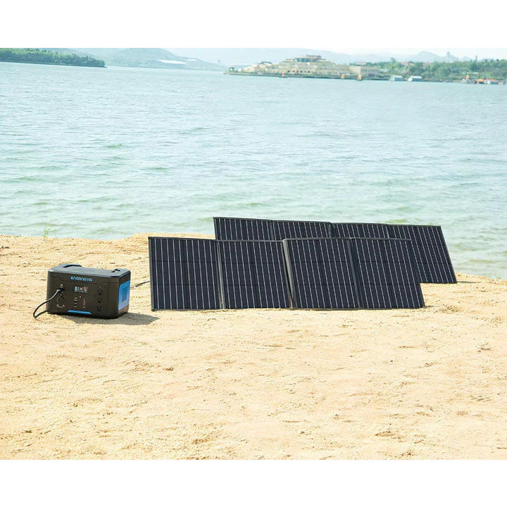 Enernova Smart PEPS1000 1000W + 2x SP18100 100W Solar Panel Solar Generator Kit