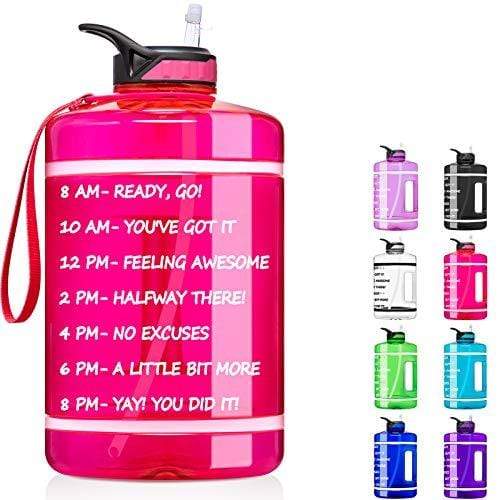 2L Gallon Motivational Water Bottle With Straw Leakproof BPA Free Gym  Outdoor Sports Water Drinking Jug With Time Marker