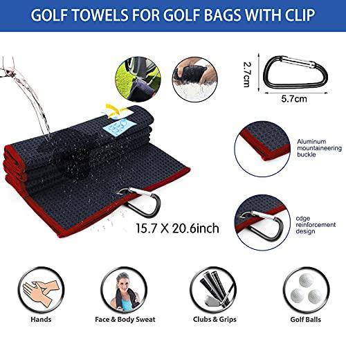Golf Cleaning Tools with Microfiber Towel and Divot Tool Set