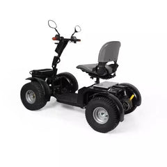 Green Transporter Cheeta Ninja 48V/20Ah 1100W 4-Wheel Golf Mobility Scooter- back & left side view without canopy & basket