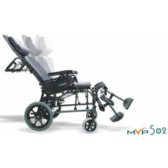 Karman Healthcare Reclining MVP-502-TP Ergonomic Lightweight Transport Wheelchair
