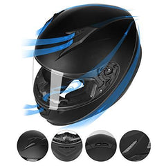 Lightweight  Full Face Motorcycle Helmet (DOT Approved)