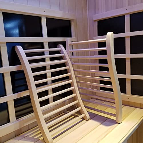 LTCCDSS Sauna Backrest, Natural Wood Hemlock Sauna Backrest Chair, Sauna Accessories for Residential and Sauna Room