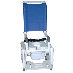 MJM 14" Wide High Back Pediatric Adjustable Shower Commode Chair LAGUNA 114-L-3TL-H-ADJ