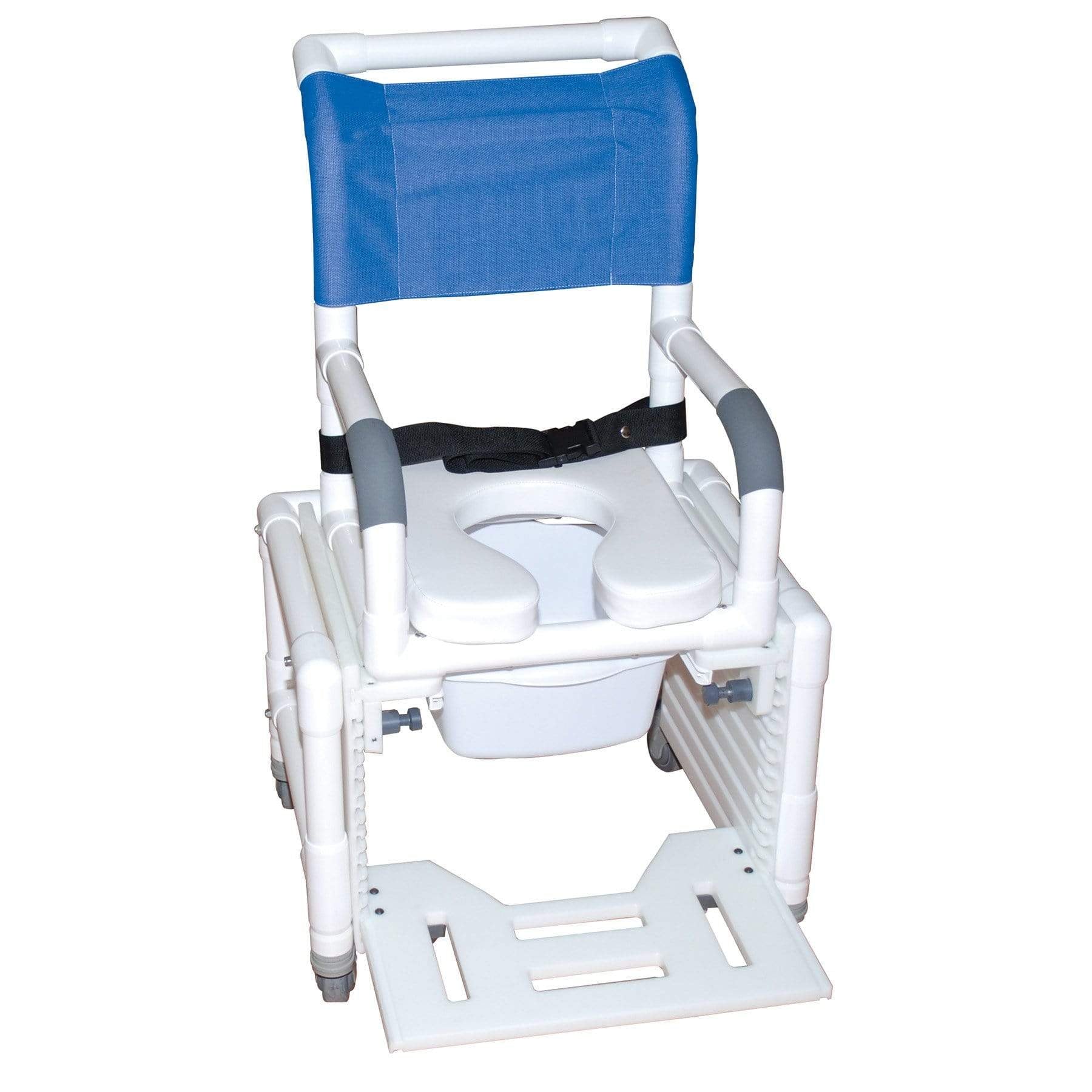 MJM 14" Wide Standard Back Pediatric Adjustable Shower Commode Chair LAGUNA 114-L-3TL-ADJ