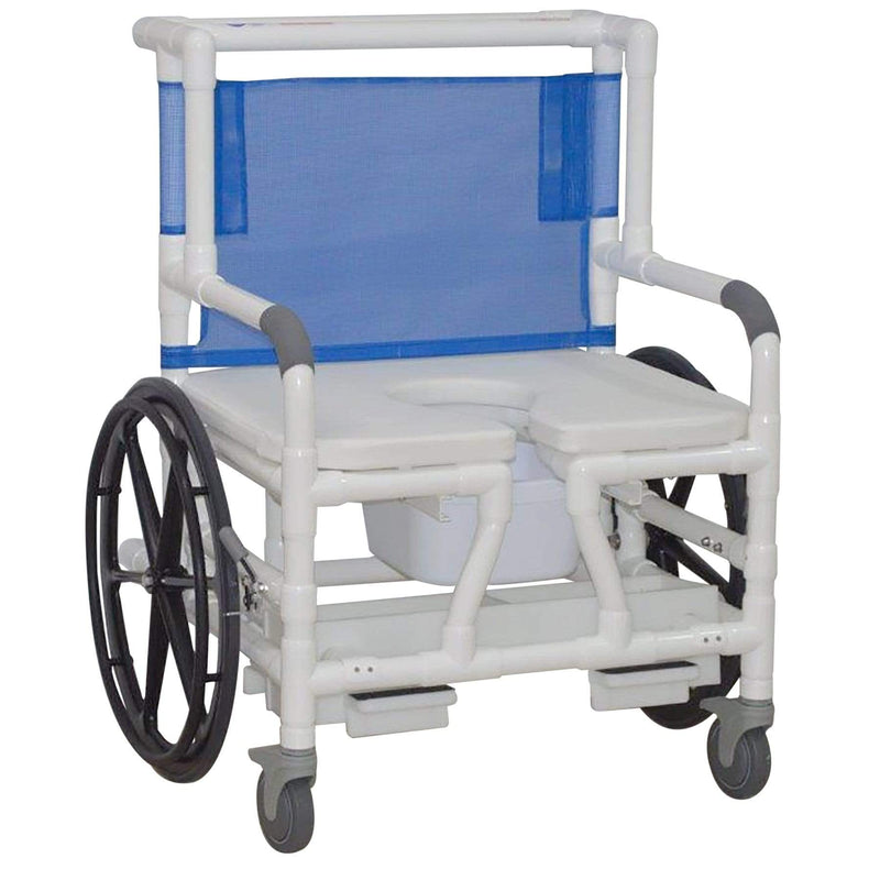 MJM Bariatric Self-Propelled Aquatic /Rehab Shower Transport Chair 140-26-BAR-24W