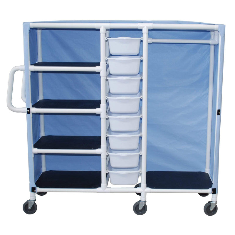 MJM Combo Specialty Carts With Mesh Or Solid Vinyl Cover 370-8-H
