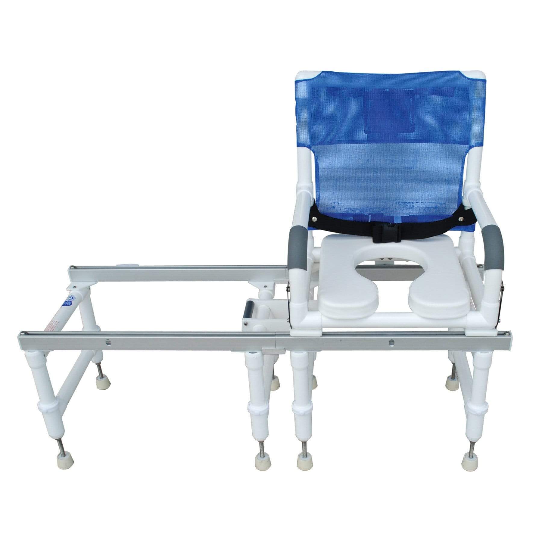 MJM Echo Dual Stationary Sliding/Transfer Chair With Open Front Soft Seat, Double Drop Arms And Mesh Back E118-SSDE-SLIDE