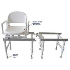 MJM Echo Stationary Sliding/Transfer Chair With Swivel Seat And Arms E118-TSLIDE
