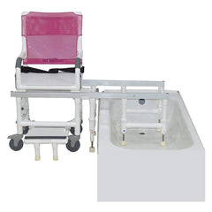 MJM Flat Stock Seat Dual Transfer/Shower Chair D118-5-F-SLIDE