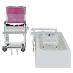 MJM Flat Stock Seat Dual Transfer/Shower Chair D118-5-F-SLIDE