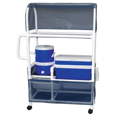 MJM Hydration Cart With Skirt Cover Panel And Standard Mesh Canopy 831