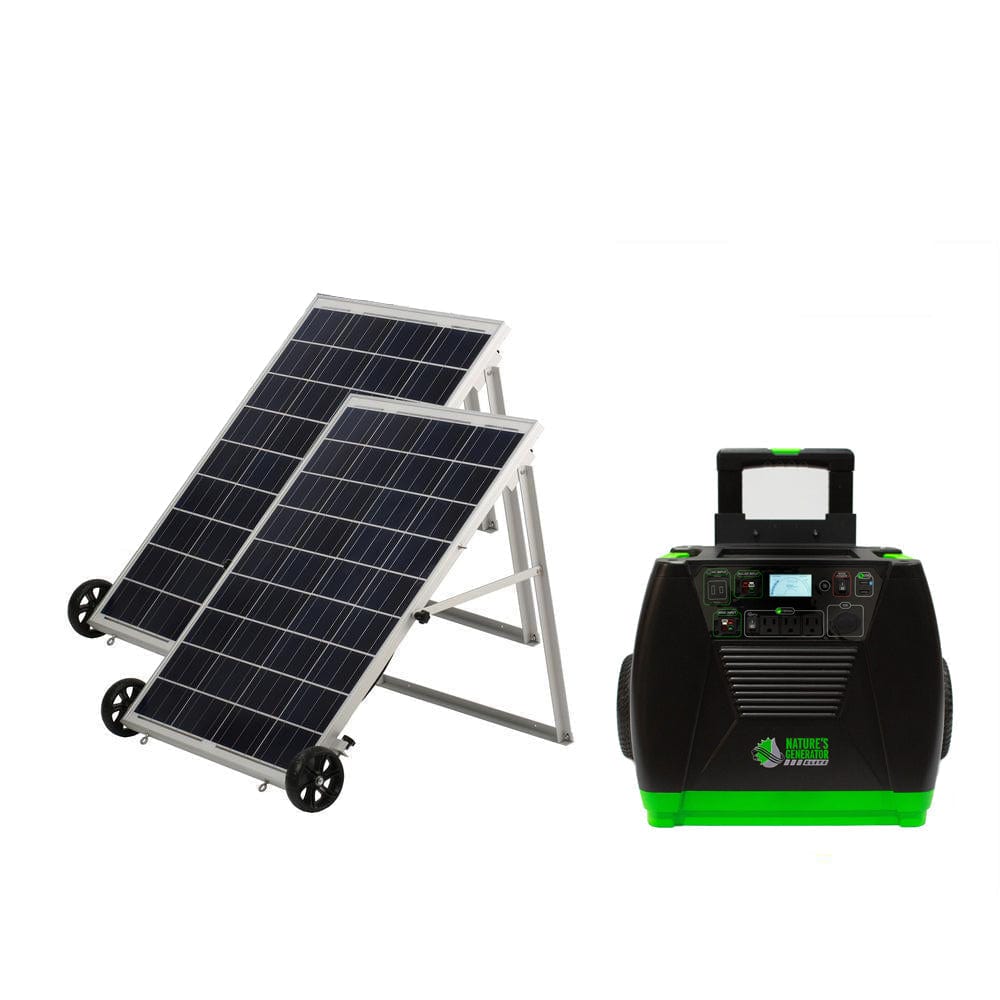 Nature's Generator Elite Gold System 3600W + 2x 100W Solar Panel Solar Generator Kit