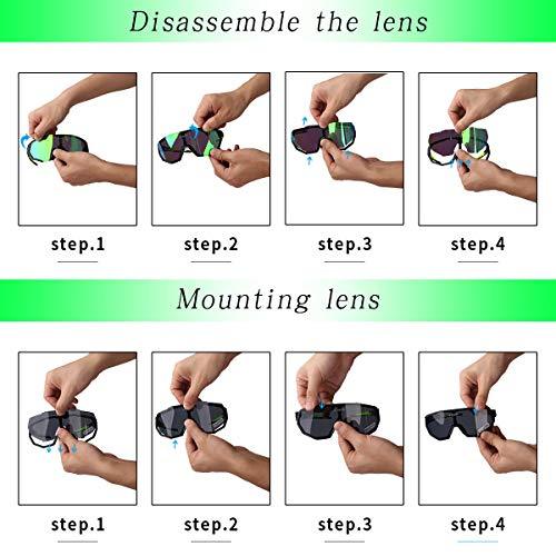Polarized Cycling Sunglasses with 3 Interchangeable Lenses