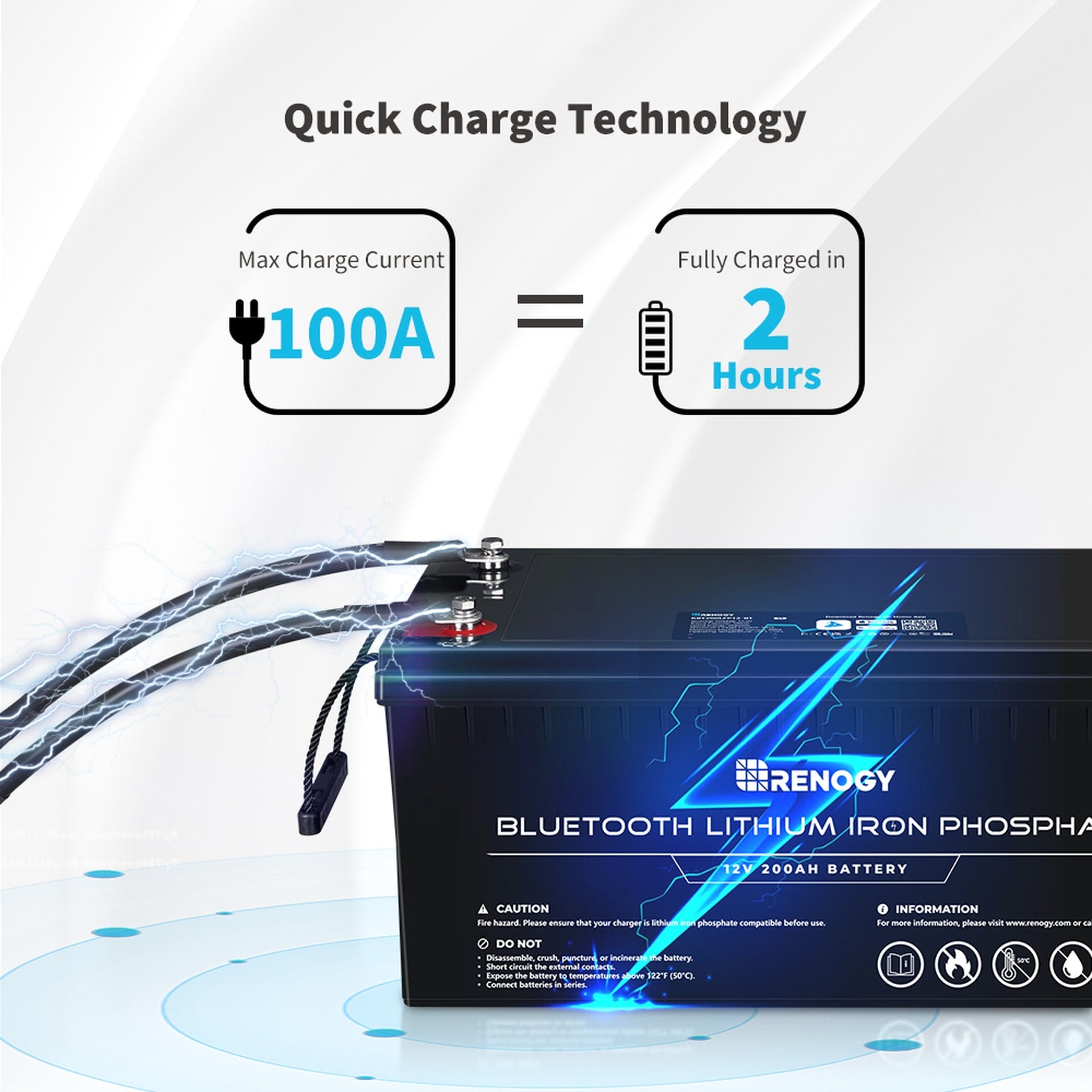Renogy 12V/200Ah LiFePO4 Deep Cycle Battery With Bluetooth