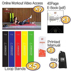 Resistance Workout Bands with Carry Bag (5PCS)
