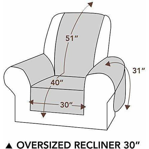 Reversible Recliner Chair Cover, Sofa Covers for Dogs,Sofa Slipcover,Couch Covers for 3 Cushion Couch,Couch Protector(Recliner Oversize:Chocolate/Beige)