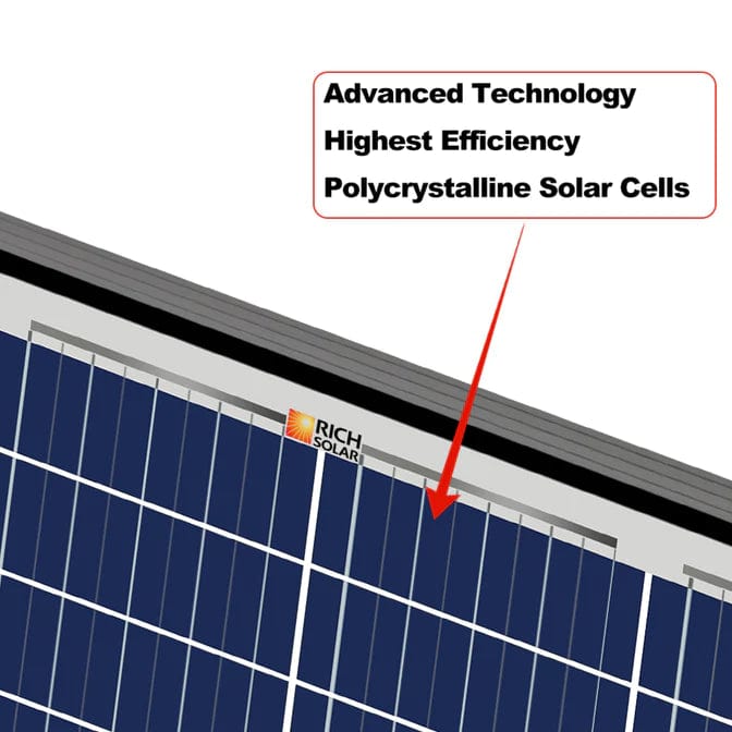 Rich Solar Mega 100W 12V Polycrystalline Solar Panel