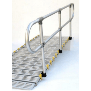 Roll-A Ramp Anodized Aluminum Single Loop End Handrails