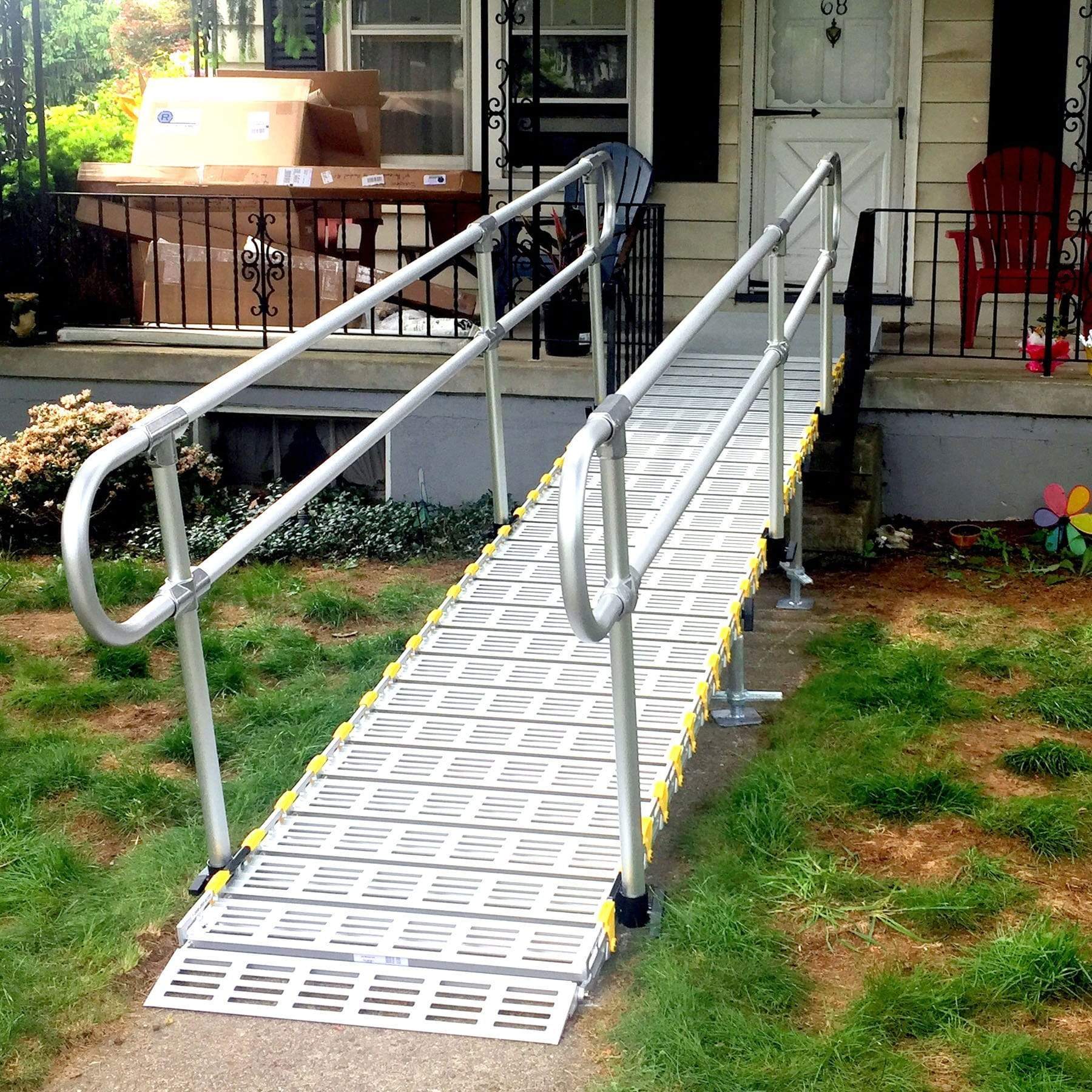 Roll-A-Ramp Modular Portable Ramp With Handrail On One Side M30-5-1