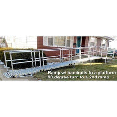 Roll-A-Ramp Modular Portable Ramp With Loop End Handrail On One Side M30-5-1L