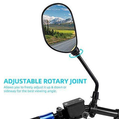 Set of ATV Rear View Mirror, ISSYAUTO 360 Degrees Ball-Type Side Rearview Mirror with 7/8" Handlebar Mount Compatible with Motocycle Scooter Moped Polaris Sportsman Honda ATV Dirt Bike Cruiser Chopper